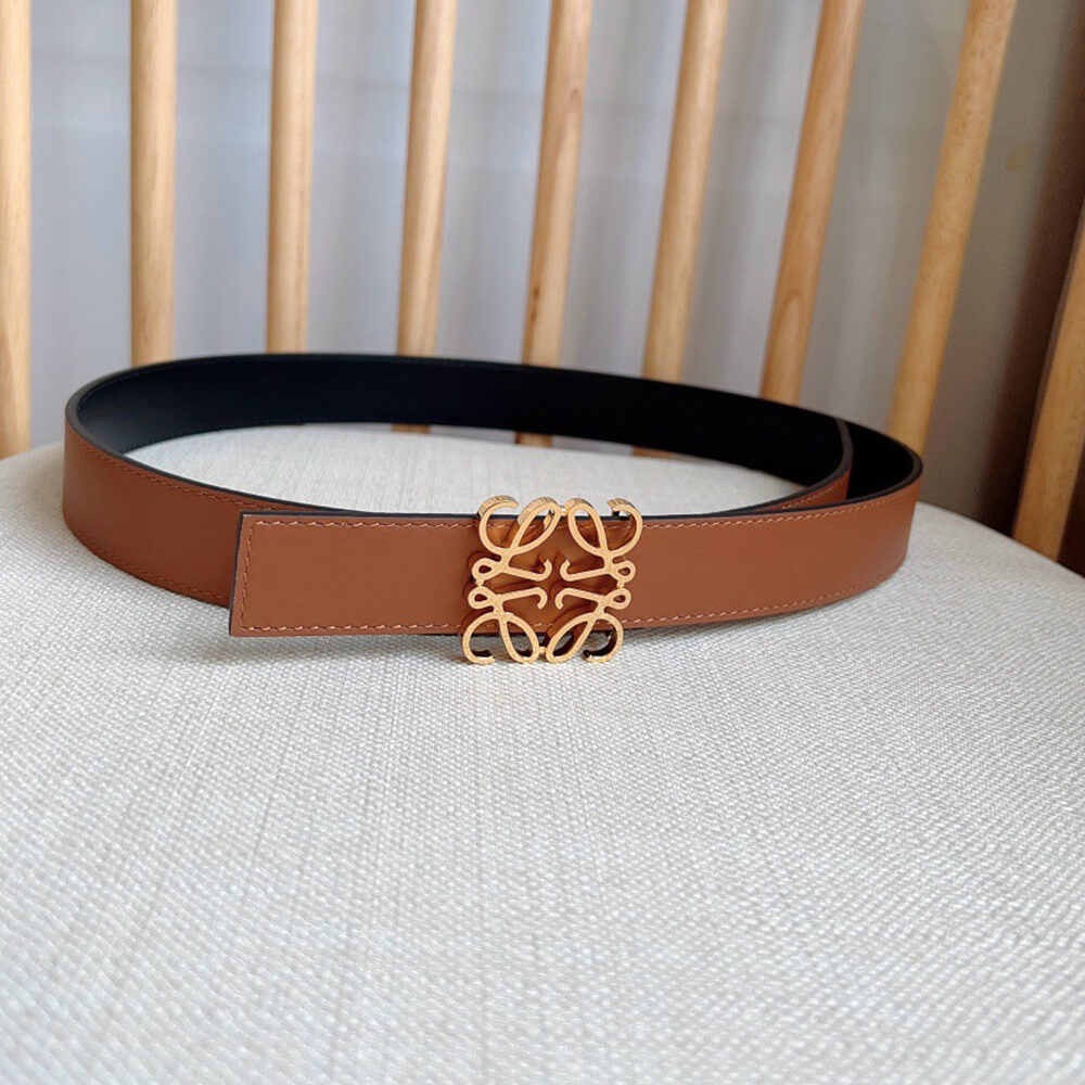 L0ew* Reversible Anagram belt in smooth calfskin 28mm