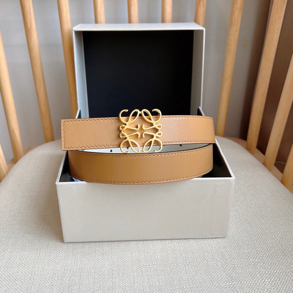 L0ew* Reversible Anagram belt in smooth calfskin 28mm