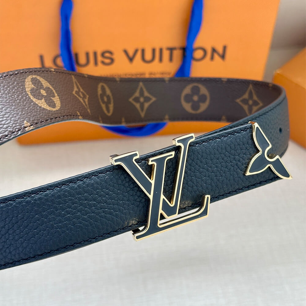 Pretty LV Enamel 30mm Reversible Belt