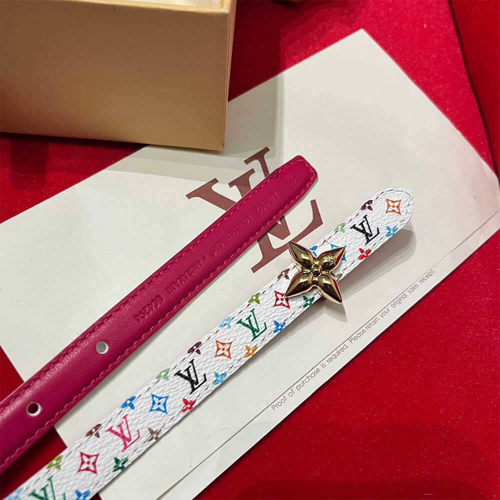 LV x TM Mini Flowergram 15mm Reversible Belt