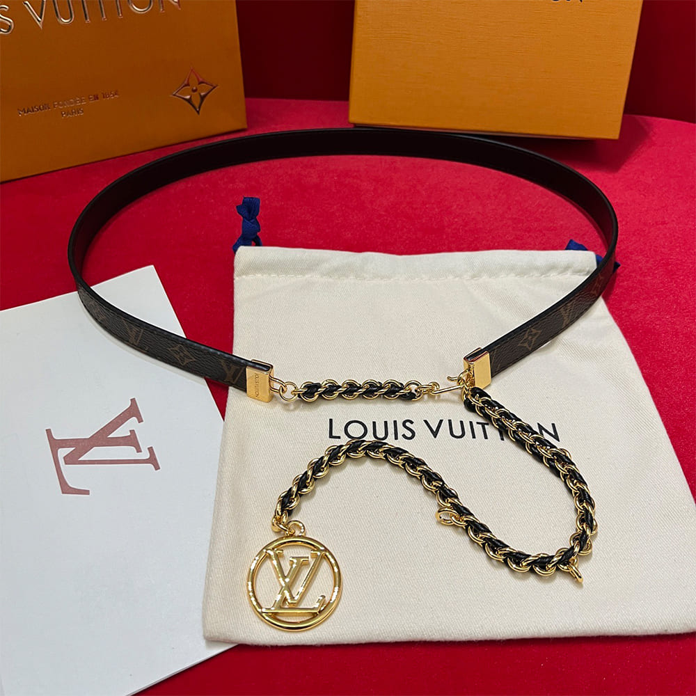 LV Braided Chain 20mm Leather Belt
