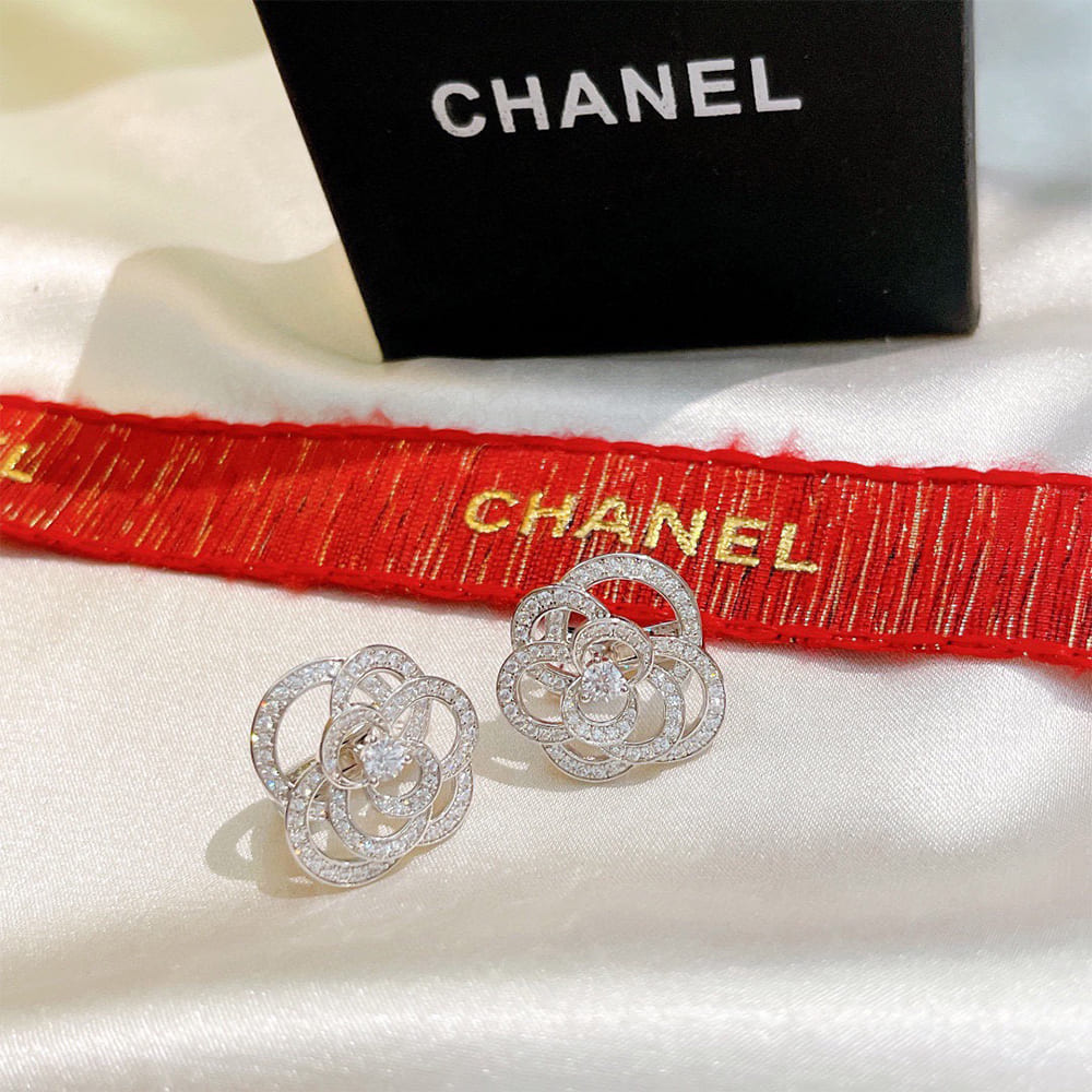 Ch**el FIL DE CAMELIA EARRINGS