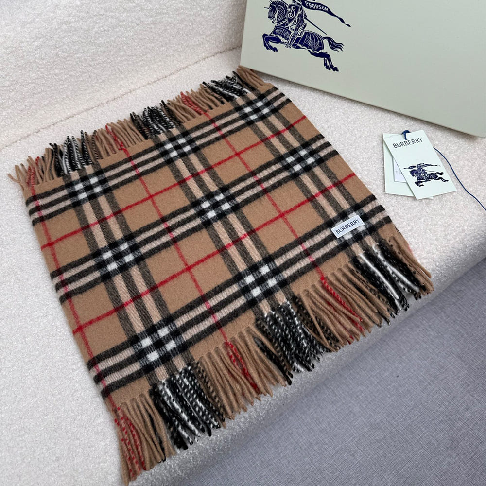 Bv*b*rry Check Cashmere Scarf