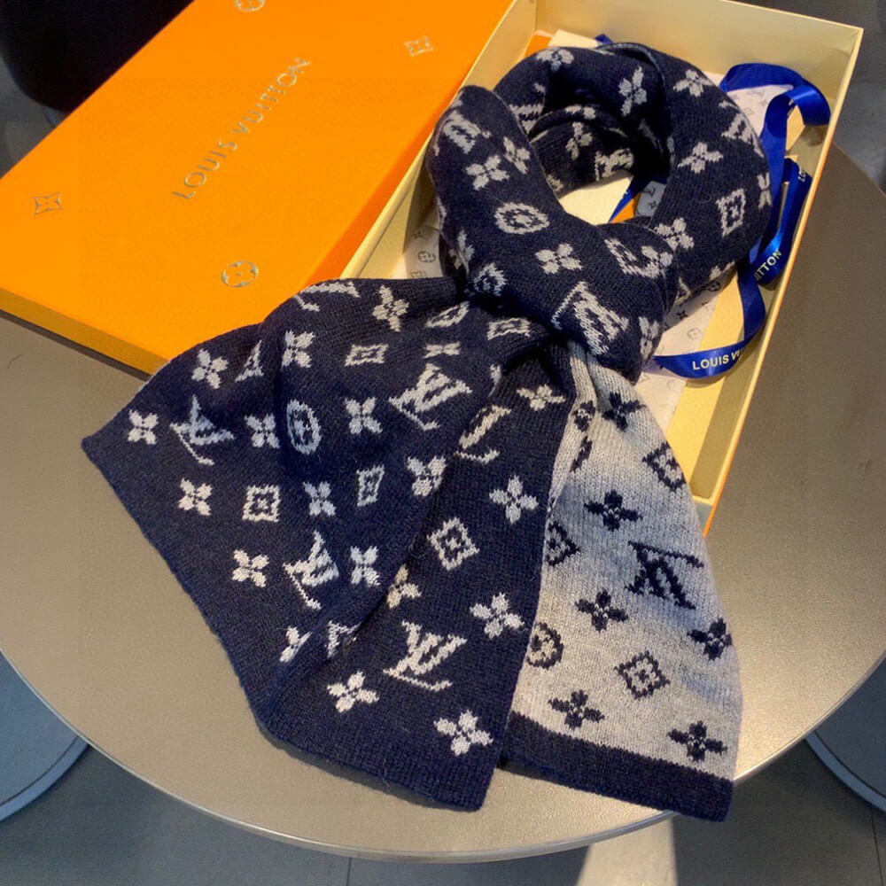 LV Monogram Denim Scarf