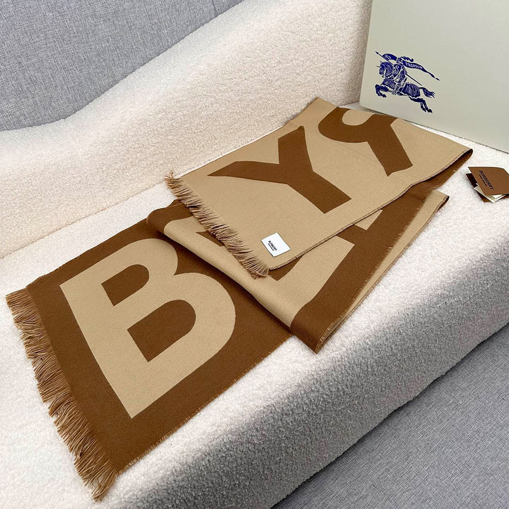 Bv*b*rry Check Cashmere Scarf