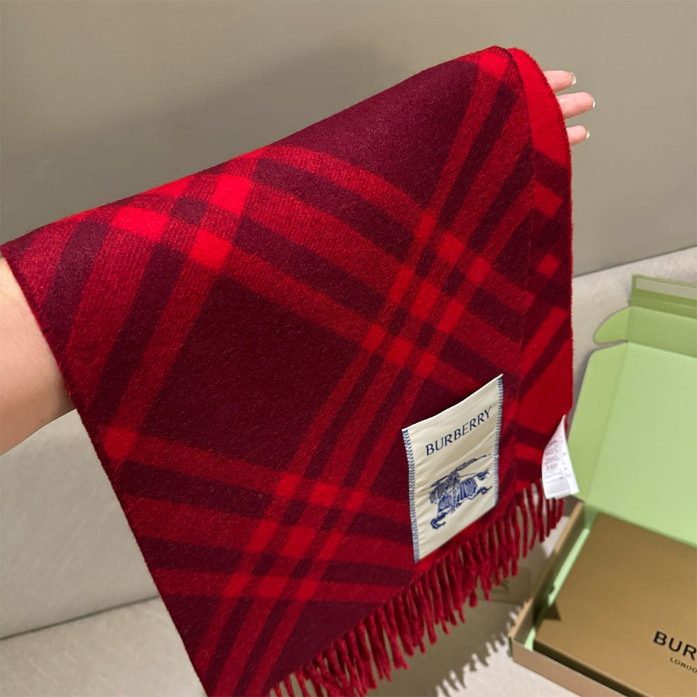 Bv*b*rry Check Cashmere Scarf