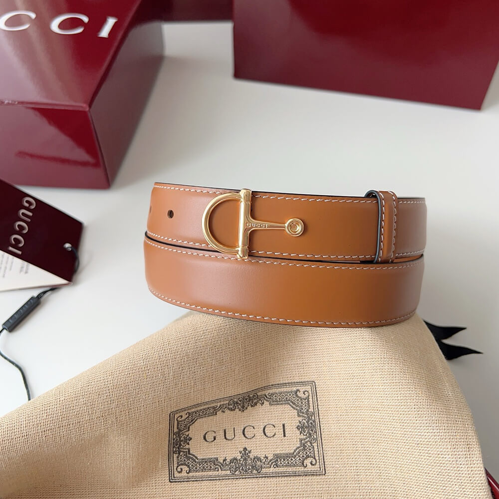 Gvc*1 Thin belt with half-Horsebit buckle