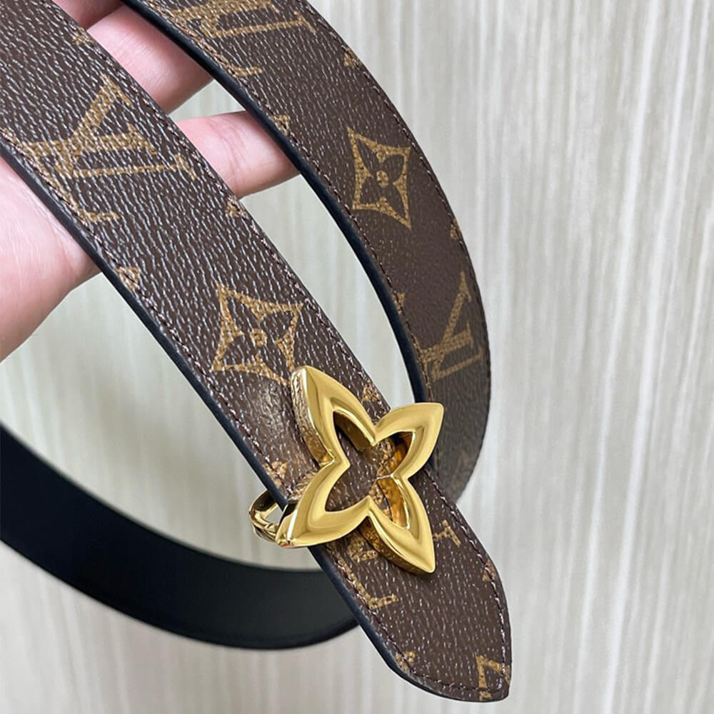 LV Slim Flower 35mm Reversible Belt