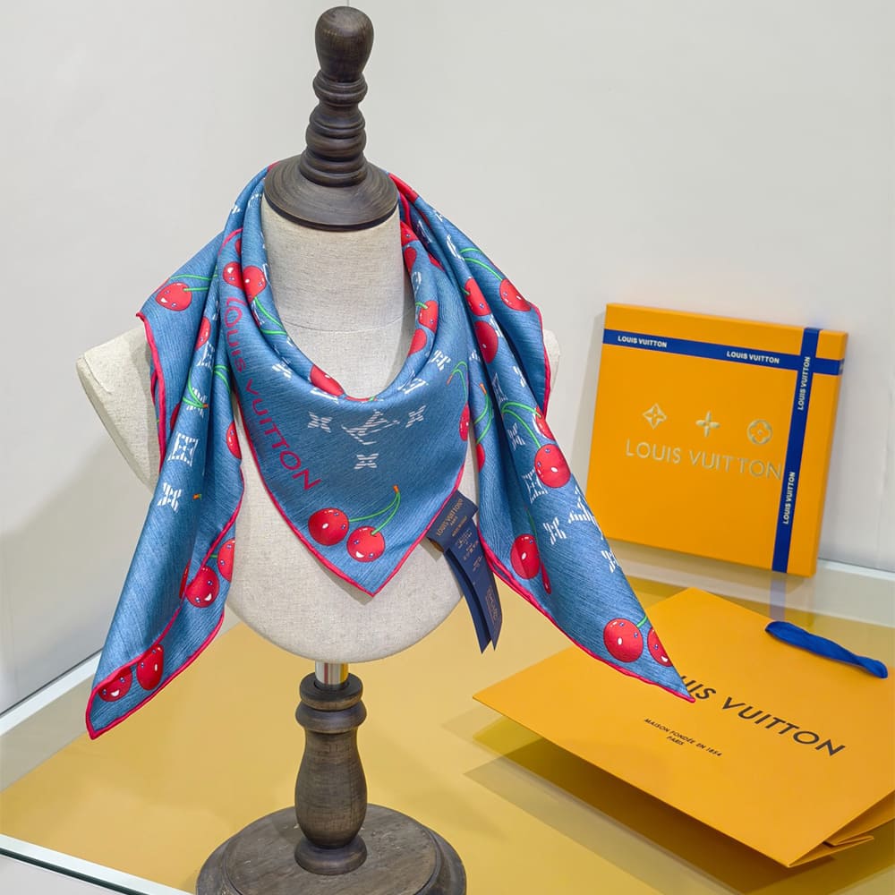 LV x TM Denim Cerise Square 90