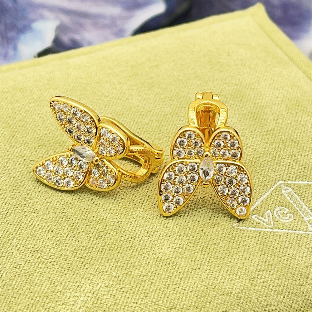VCA Two Butterfly Earrings