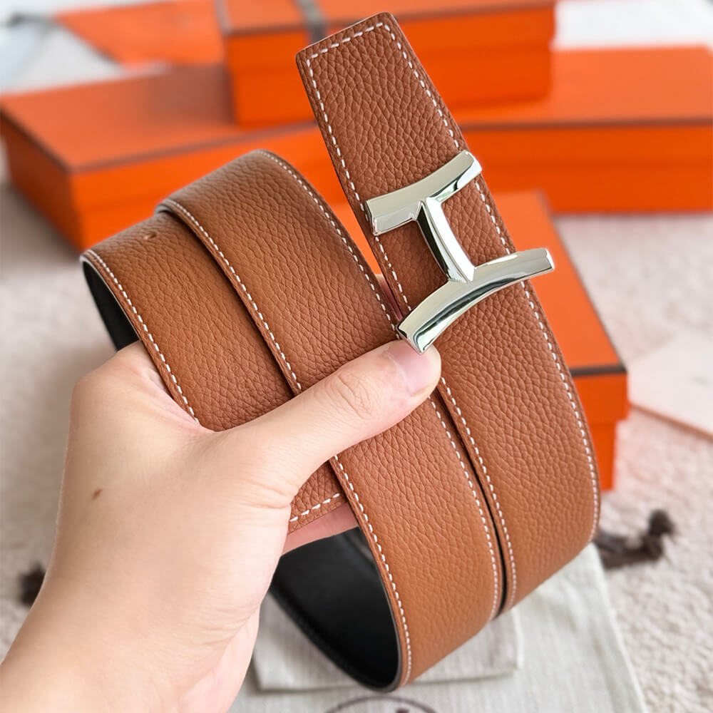 H**me5 Fibbia da cintura Script & Pelle reversibile per cintura 38 mm