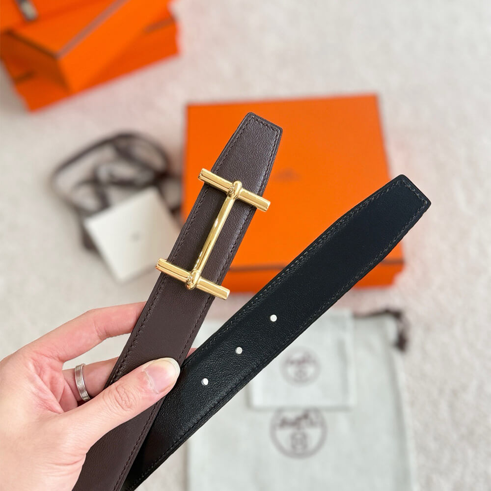 H**me5 H d’Ancre belt buckle & Reversible leather strap 32 mm