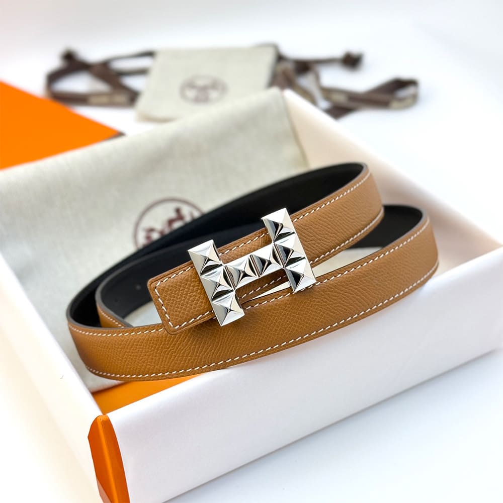 H**me5 H Infini belt buckle & Reversible leather strap 24 mm