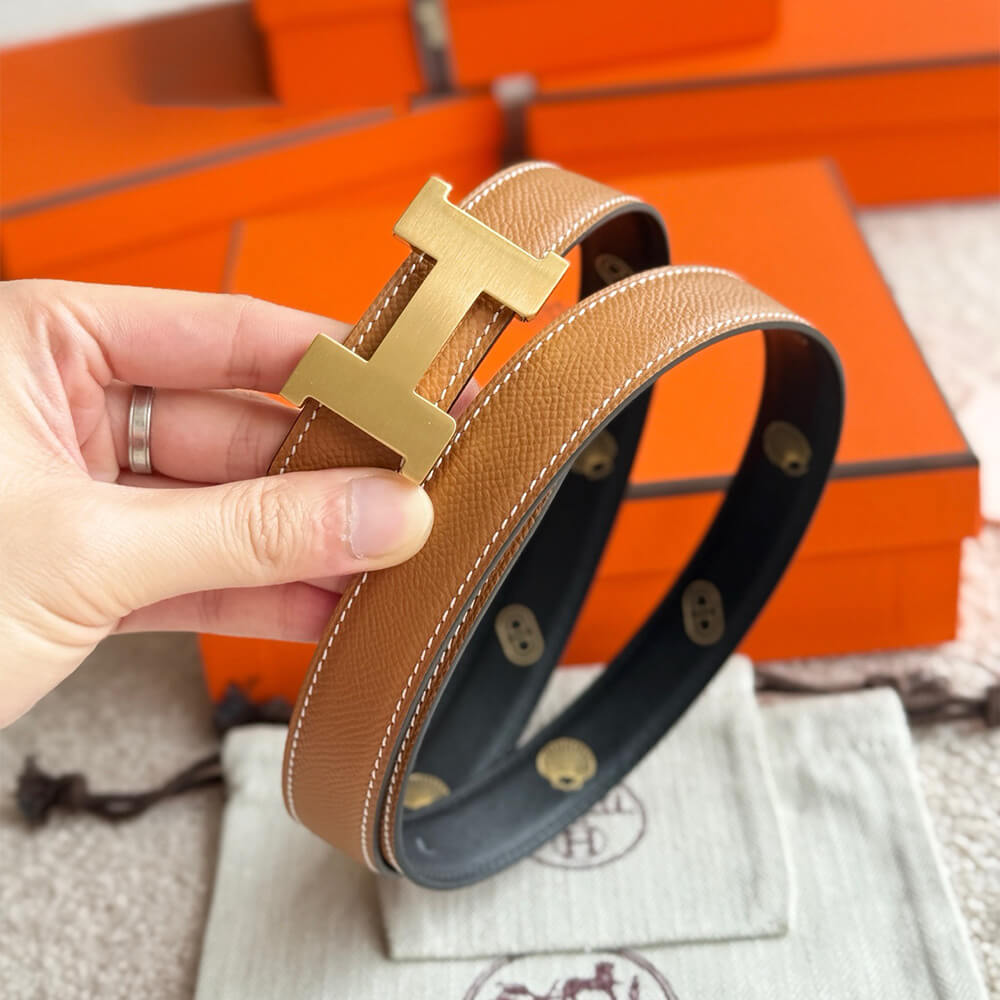 H**me5 Mini H belt buckle & H**me5 sur Mer reversible leather strap 24 mm