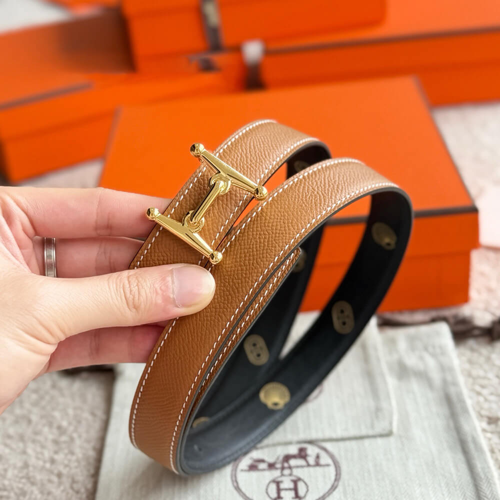 H**me5 Mors H buckle & H**me5 sur Mer reversible leather strap 24 mm