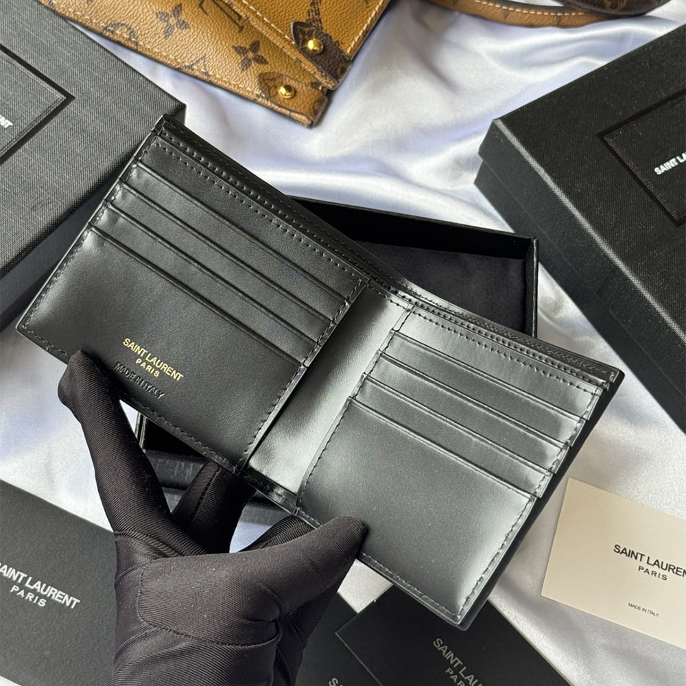 TINY CASSANDRE East/West wallet in CROCODILE-EMBOSSED matte leather(HIGH-END GRADE)