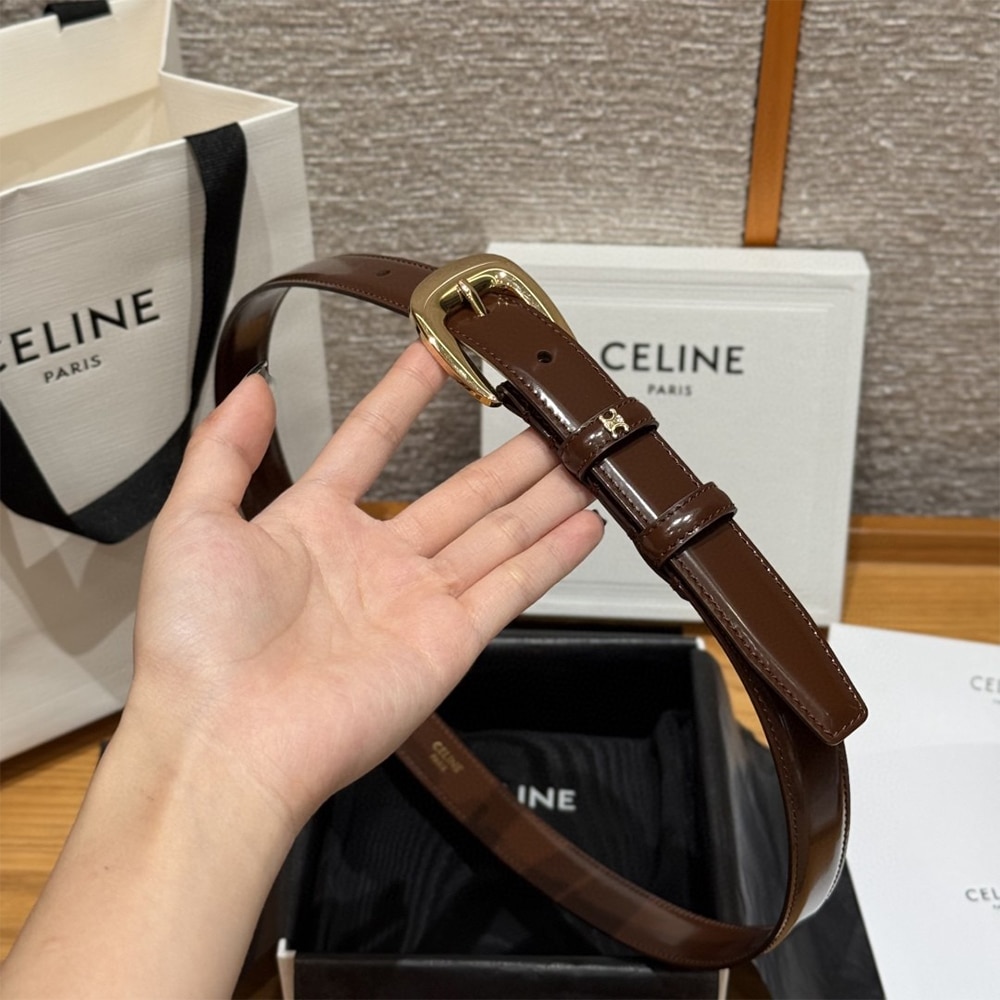 Ce1i*e VIVIENNE BELT 25MM IN Taurillon Leather