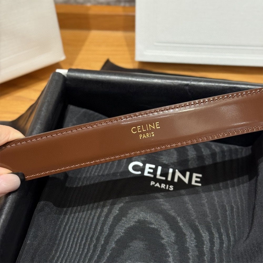 Ce1i*e VIVIENNE BELT 25MM IN Taurillon Leather