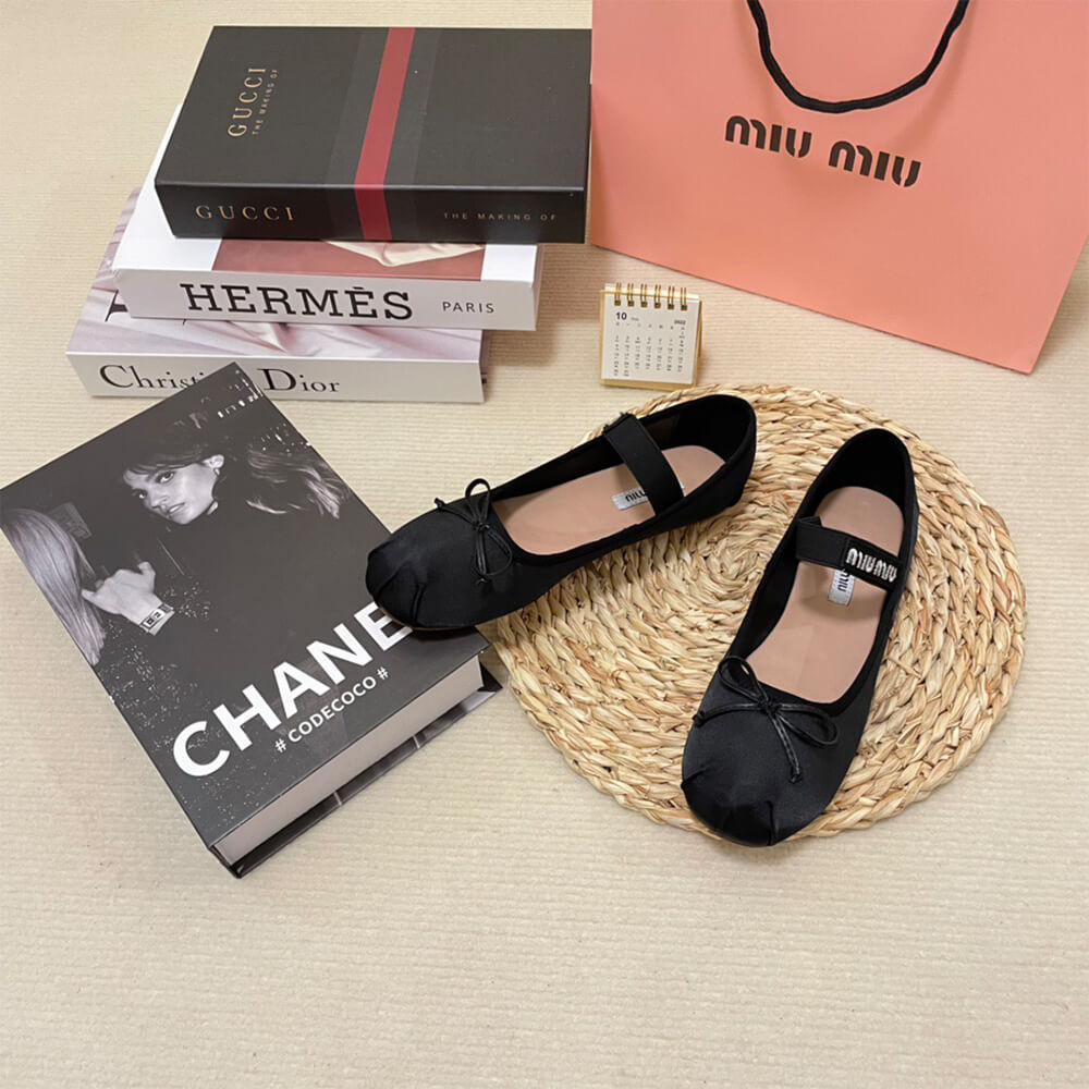 M1um1u Satin ballerinas