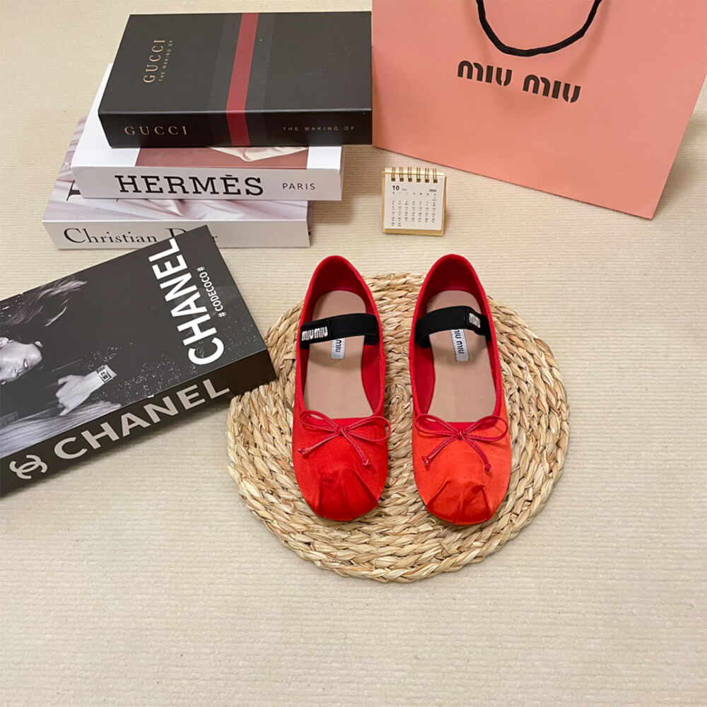 M1um1u Satin ballerinas