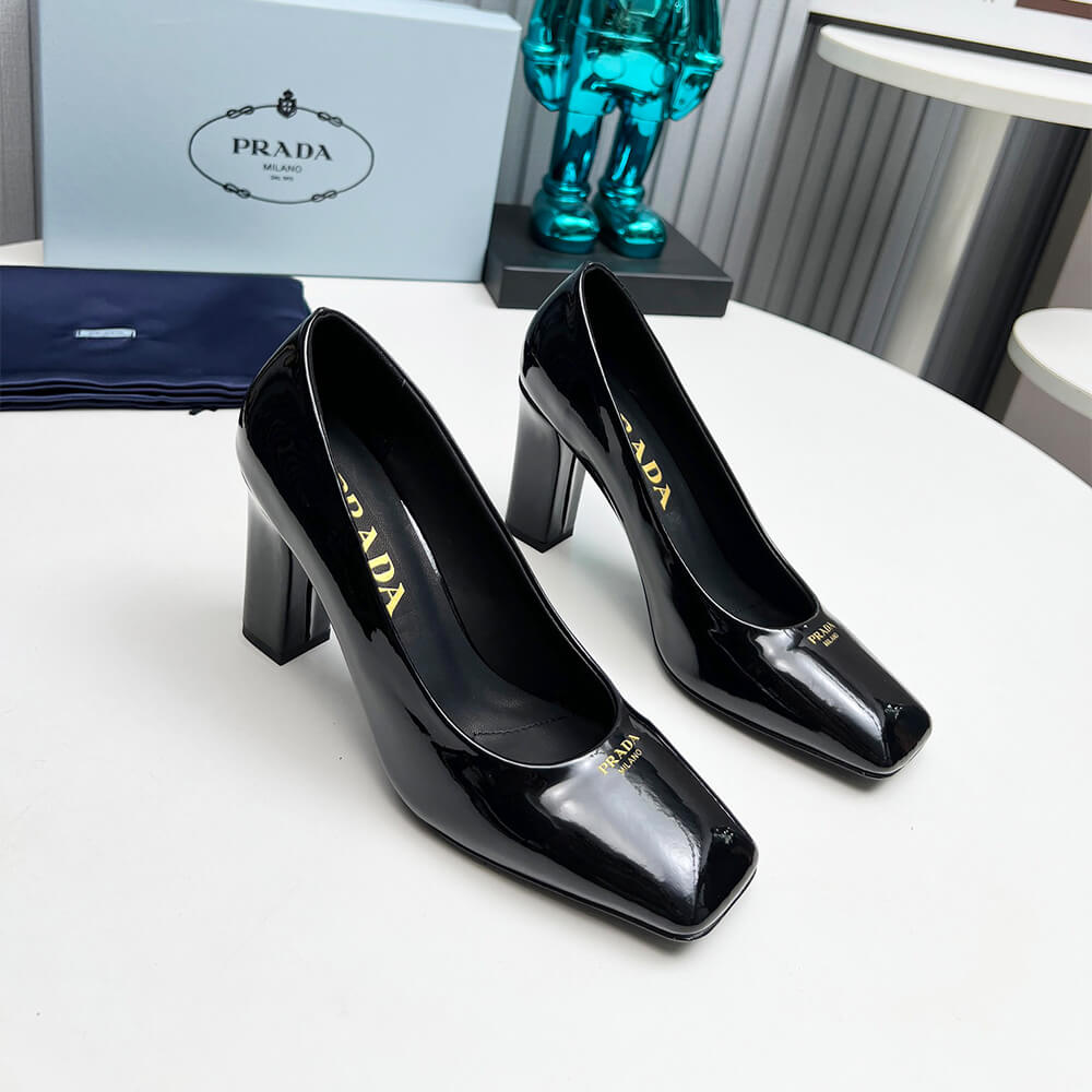 Pra*a Patent Leather Pumps 85mm