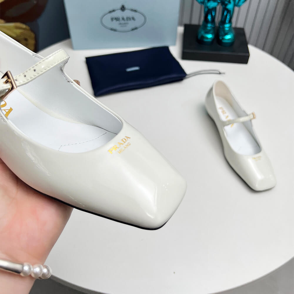 Pra*a Patent Leather Mary Jane Ballerinas
