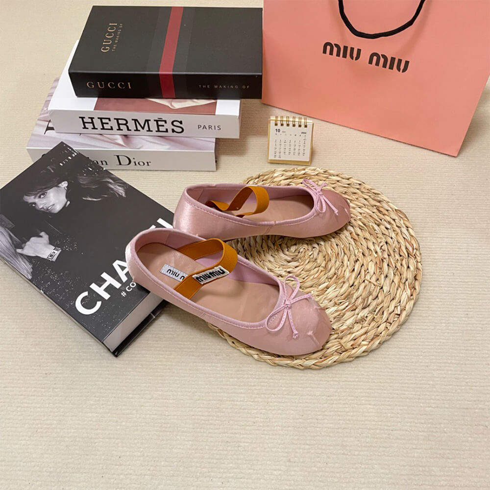 M1um1u Satin ballerinas