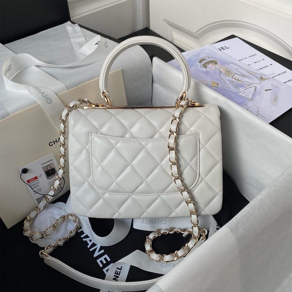 Ch**el Mini Flap Bag with Top Handle(HIGH-END GRADE)
