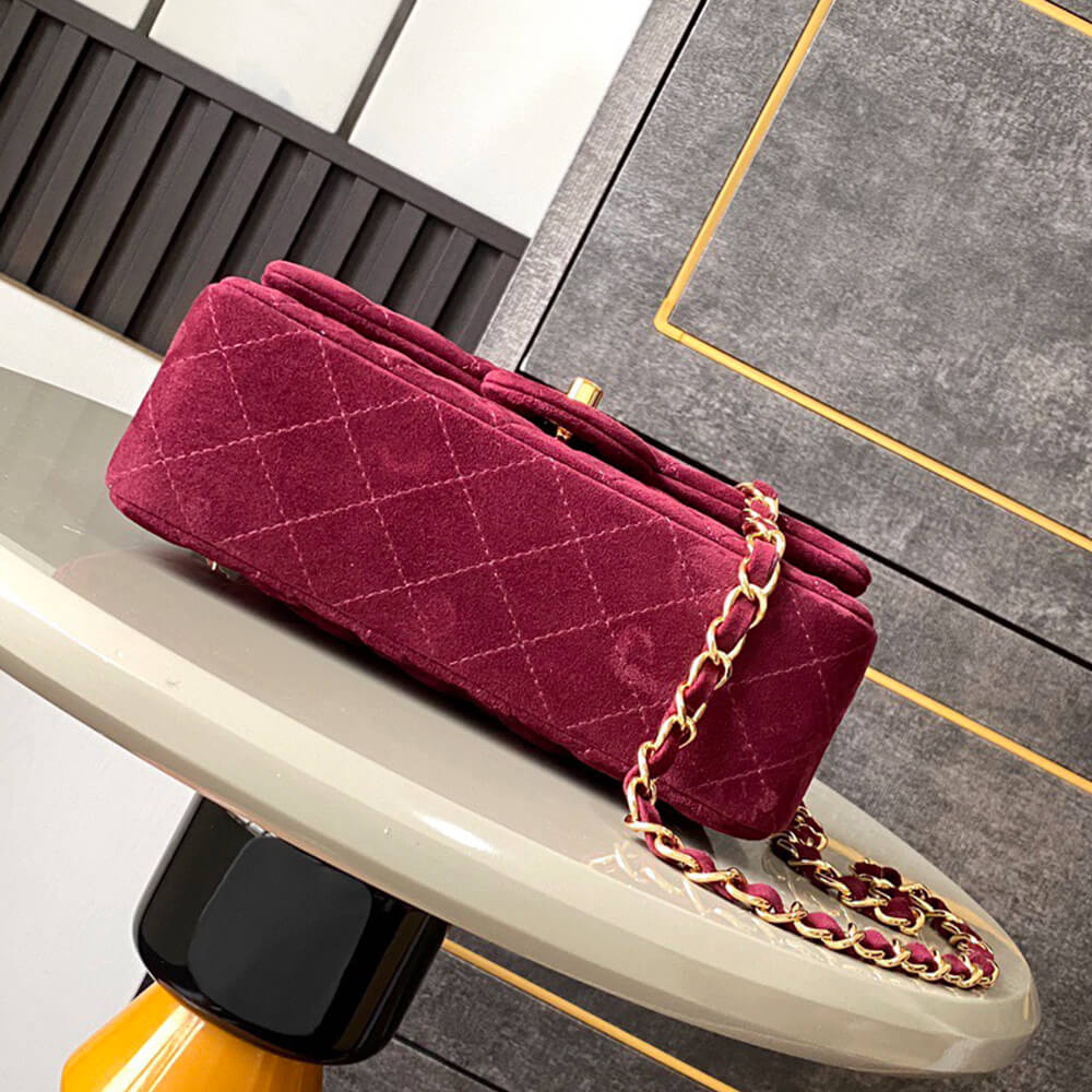Ch**el SUEDE MINI FLAP BAG(HIGH-END GRADE)