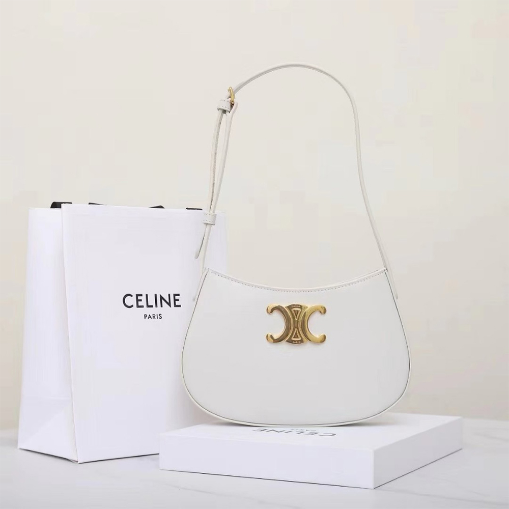 Ce1i*e MEDIUM TILLY BAG in shiny calfskin