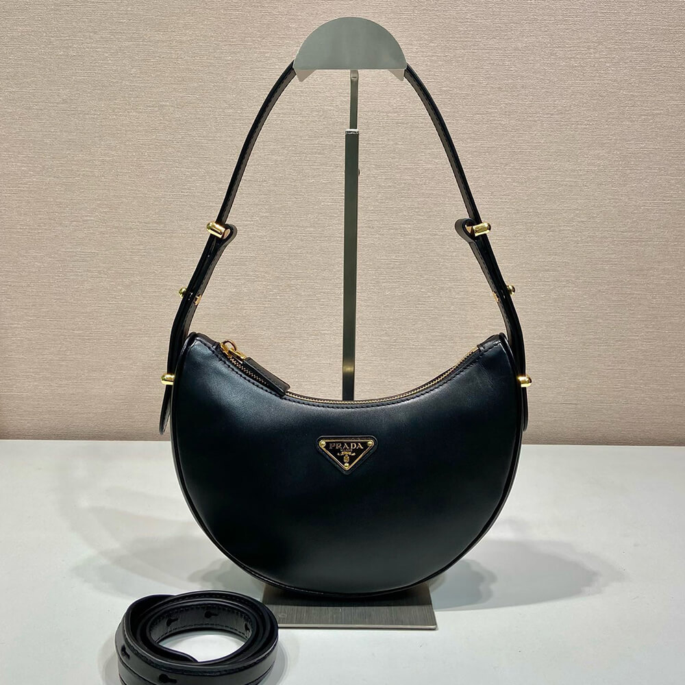 Pra*a Arqué small leather shoulder bag(HIGH-END GRADE)