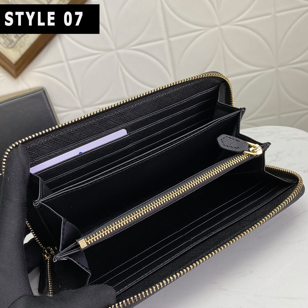 Pra*a Large Saffiano Leather Wallet