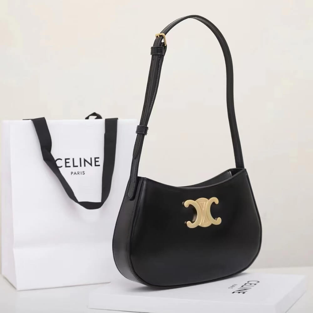 Ce1i*e MEDIUM TILLY BAG in shiny calfskin