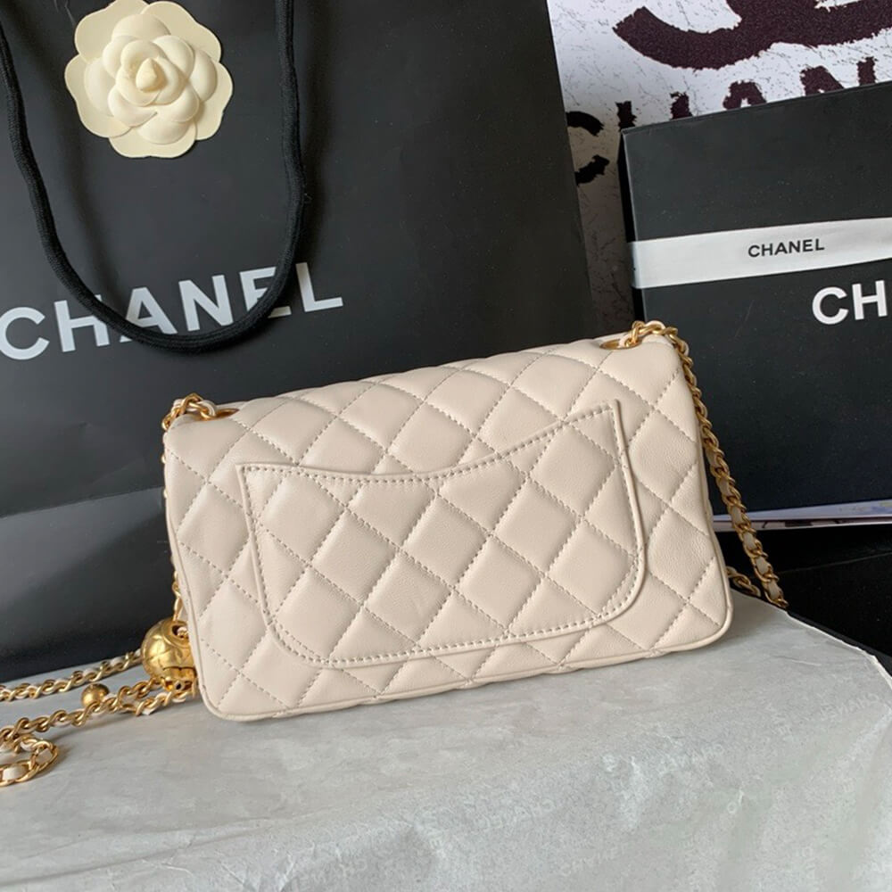 Ch**el Pearl Crush Mini Rectangular Flap（HIGH-END GRADE)