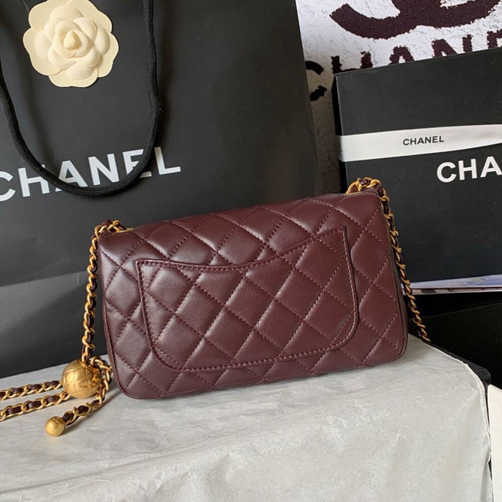 Ch**el Pearl Crush Mini Rectangular Flap(HIGH-END GRADE)
