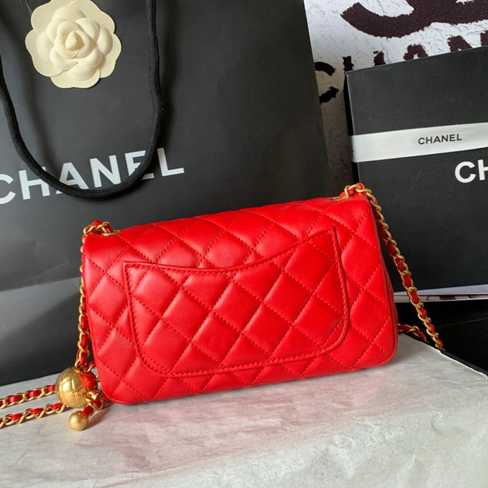 Ch**el Pearl Crush Mini Rectangular Flap(HIGH-END GRADE)