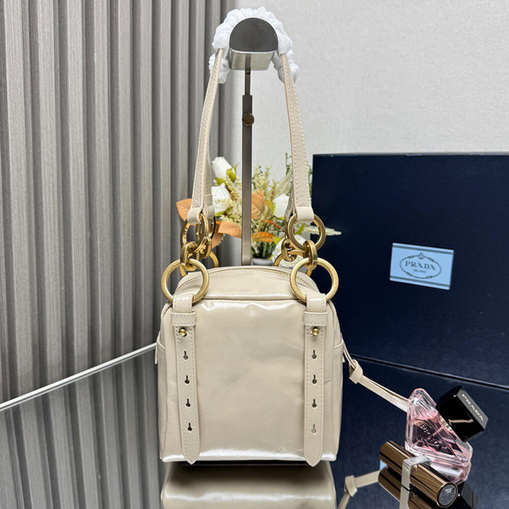 Pra*a Dangle leather top-handle mini-bag(HIGH-END GRADE)