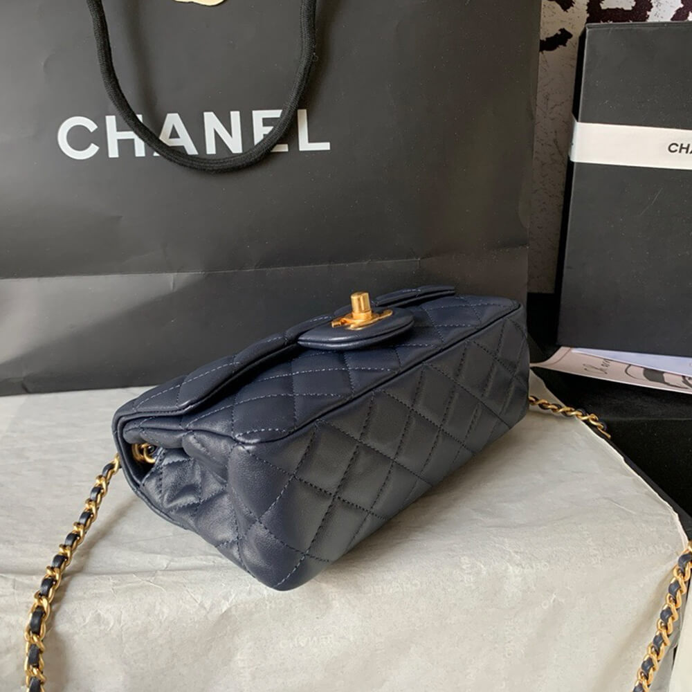 Ch**el Pearl Crush Mini Rectangular Flap(HIGH-END GRADE)
