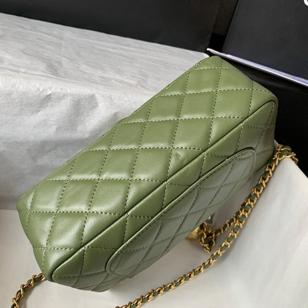 Ch**el Pearl Crush Mini Rectangular Flap(HIGH-END GRADE)