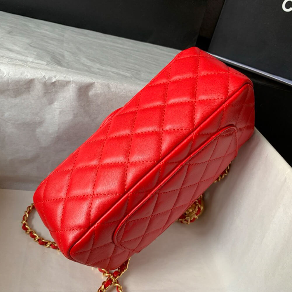 Ch**el Pearl Crush Mini Rectangular Flap(HIGH-END GRADE)