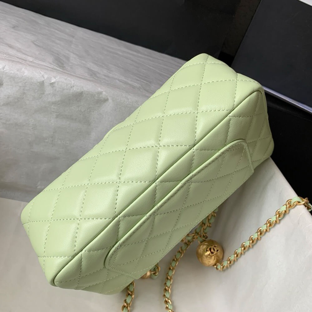 Ch**el Pearl Crush Mini Rectangular Flap(HIGH-END GRADE)