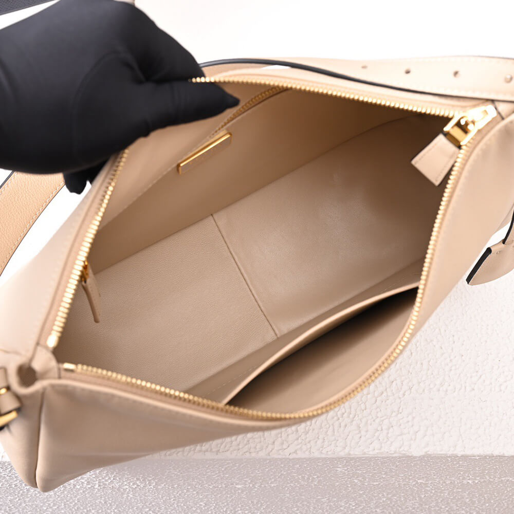 Pra*a Aimee large leather shoulder bag