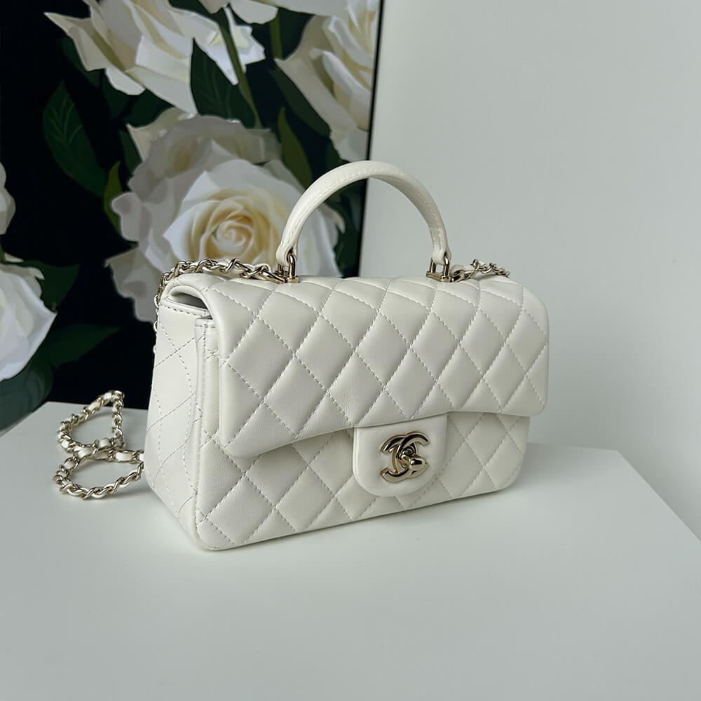 Ch**el Mini Classic Handbag With Top Handle