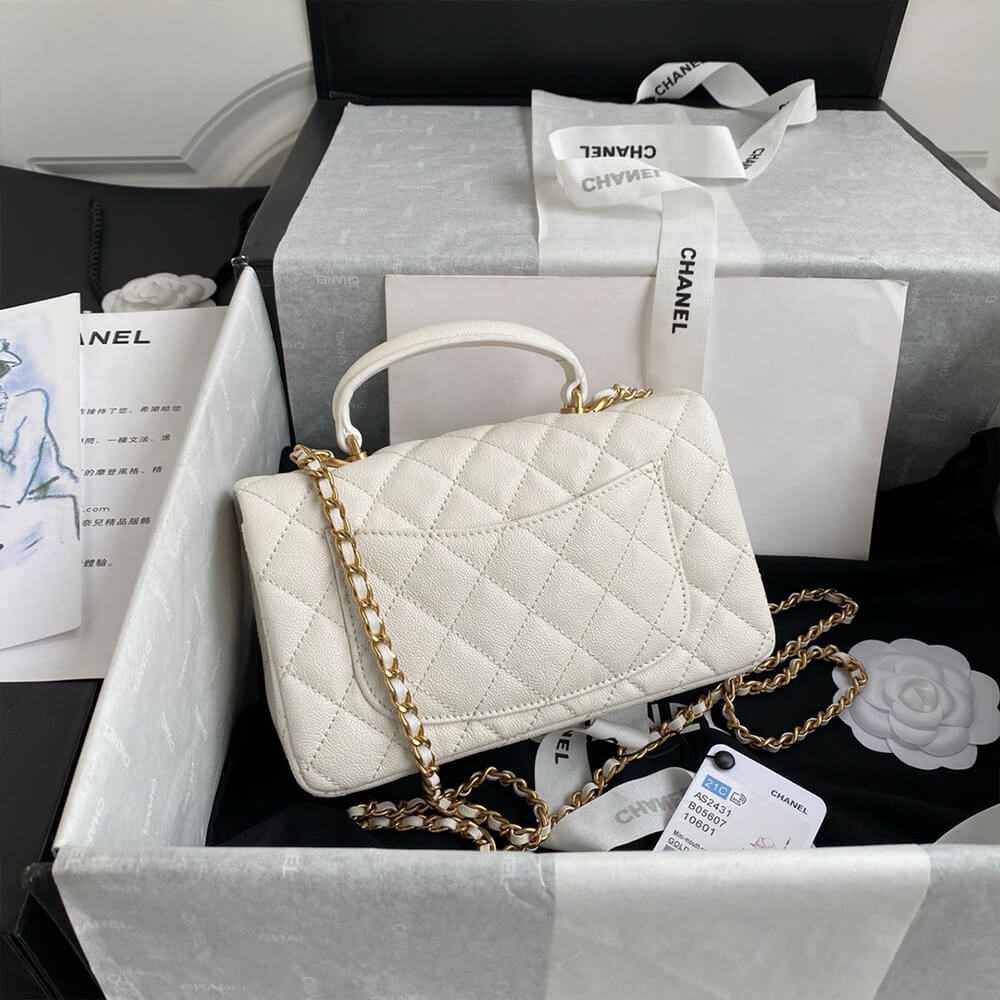 Ch**el Mini Classic Handbag With Top Handle(HIGH-END GRADE)