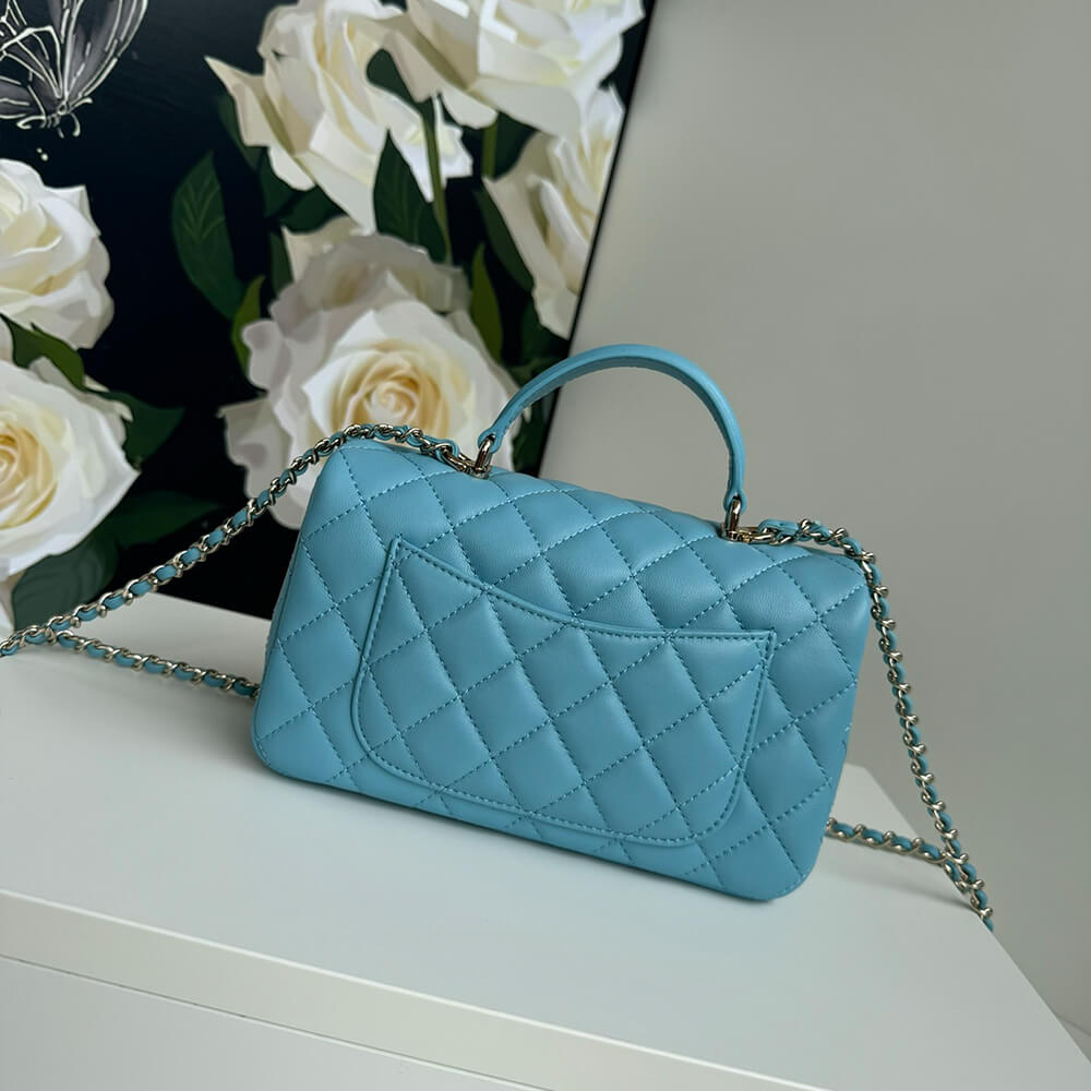 Ch**el Mini Classic Handbag With Top Handle