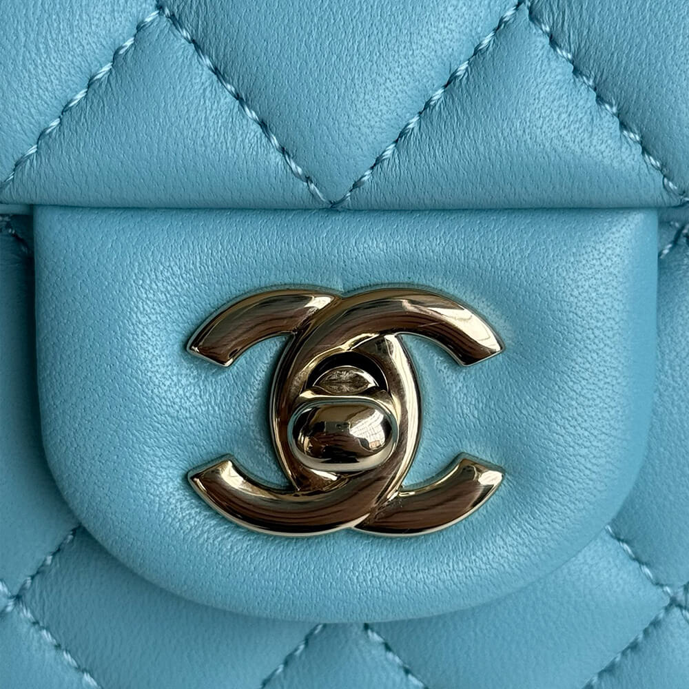 Ch**el Mini Classic Handbag With Top Handle