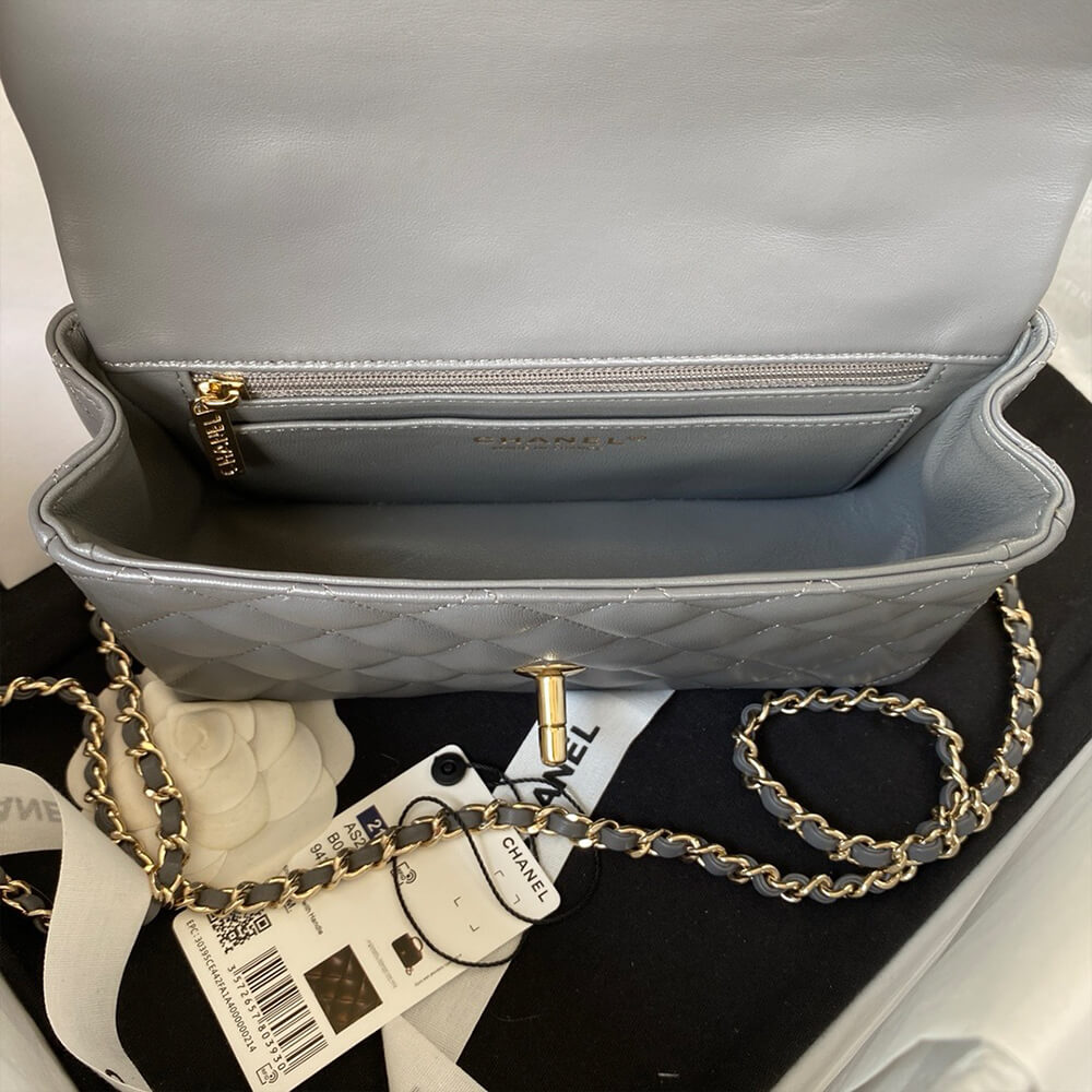Ch**el Mini Classic Handbag With Top Handle