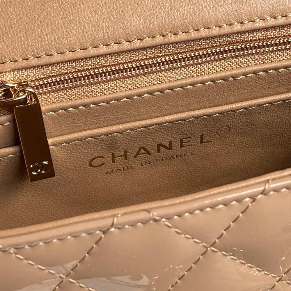 Ch**el Mini Classic Handbag With Top Handle