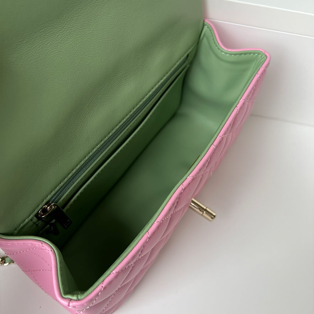 Ch**el Mini Classic Handbag With Top Handle