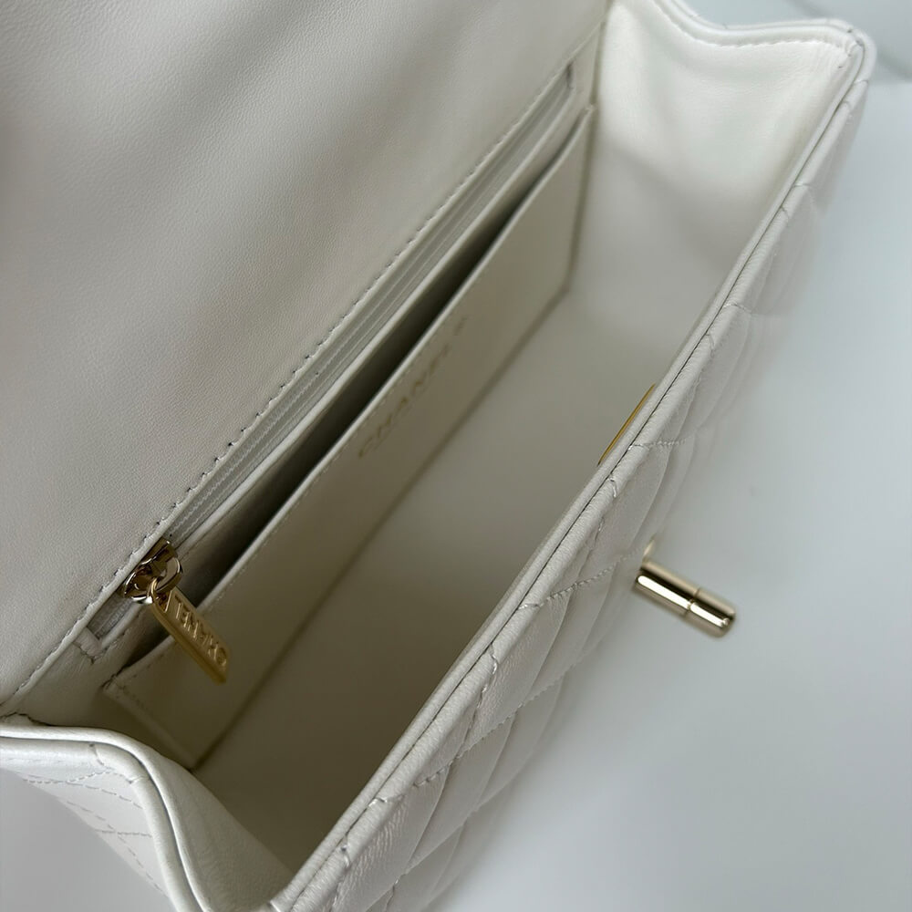 Ch**el Mini Classic Handbag With Top Handle